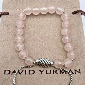 David Yurman Rose Quartz Spiritual Bead Bracelet